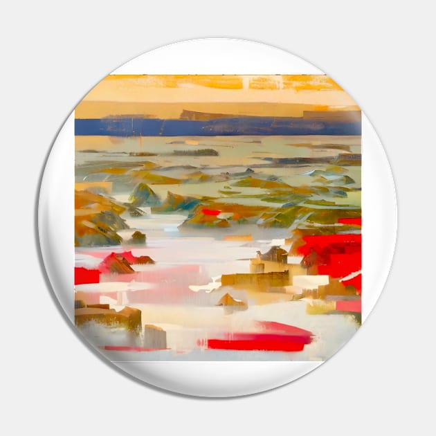 Rocky Seashore at Sunset Pin by DANAROPER