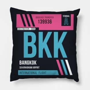 Bangkok (BKK) Airport Code Baggage Tag Pillow