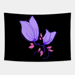 Purple and Pink floral design Tapestry