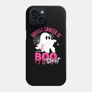 In October We Wear Pink Breast Cancer Is Boo Sheet Halloween Phone Case