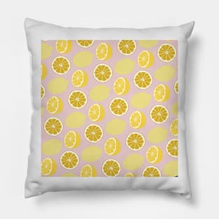 Citrus summer dreams - blush pink Pillow