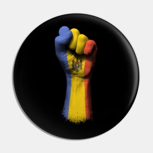 Flag of Moldova on a Raised Clenched Fist Pin