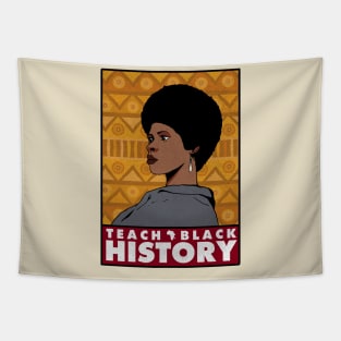 Teach Black History Afro / African American Woman Tapestry