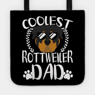Glasses Coolest Rottweiler Dog Dad Tote