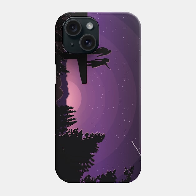 Falling star night Phone Case by melcu