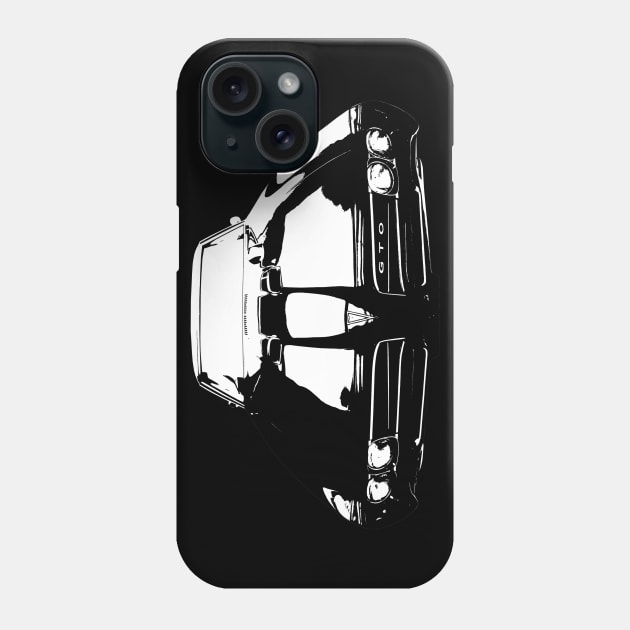 1969 GTO white Phone Case by GrizzlyVisionStudio