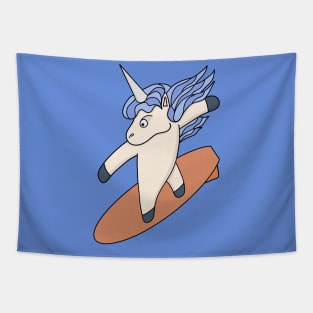 Unicorn surfing Tapestry