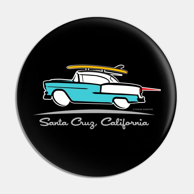 1955 Chevrolet Hardtop Coupe Santa Cruz California Gone Surfing Pin by PauHanaDesign