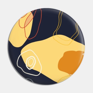 Abstract Shapes Sun Planet Pin