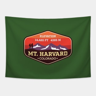 Mount Harvard Colorado - 14ers Mountain Climbing Badge Tapestry