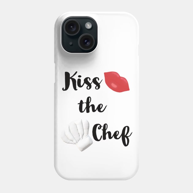 Kiss the Chef (White Background) Phone Case by Art By LM Designs 