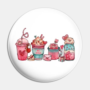 Valentine's Drink Art Pin