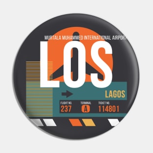 Lagos (LOS) Airport Code Baggage Tag Pin