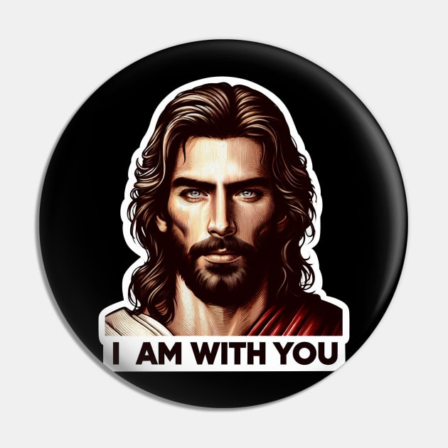 I Am With You Jesus Christ Bible Quote WWJD Pin by Plushism