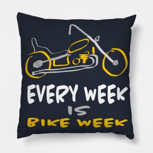 every week is bike week by bugteeth Pillow