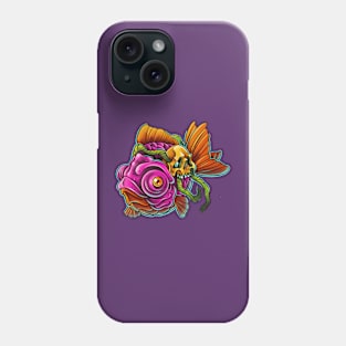 Little skull fish pink Phone Case