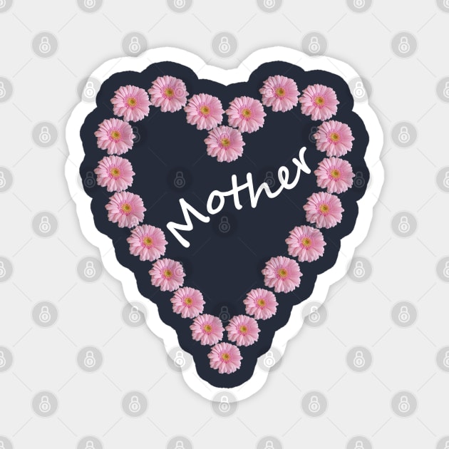 Mother Floral Heart for Mothers Day Magnet by ellenhenryart