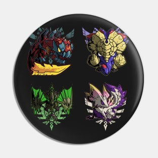 The Fated Four Sticker Pack | Monster Hunter Pin