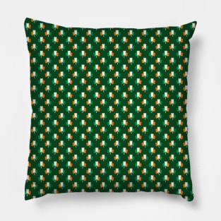 Irish Flag Green White Orange on Green St. Patricks Day Ireland Pillow