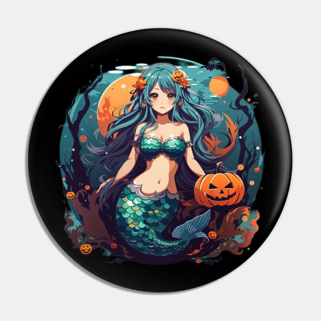 Pretty Little Halloween Mermaid Pin by MGRCLimon