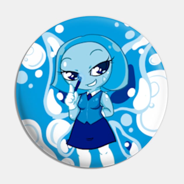 Aquamarine - Steven Universe Pin by Pink Grape Arts