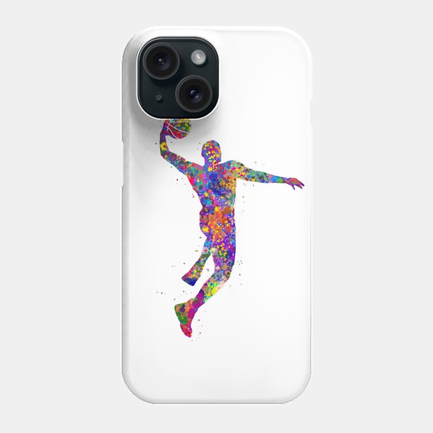 Basketball player dunk Phone Case by Yahya Art