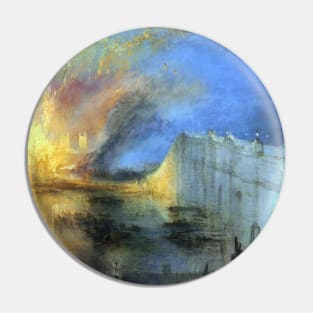 High Resolution William Turner The Burning of Parliament 1835 Pin