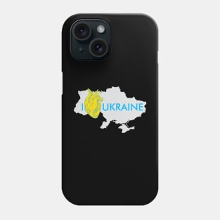 I love Ukraine, an anatomical heart in the colors of the flag. Phone Case