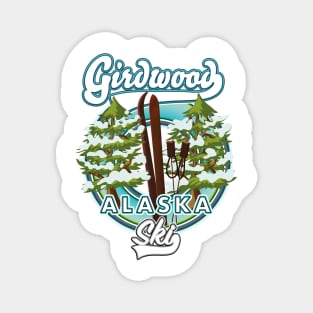 Girdwood Alaska ski logo Magnet