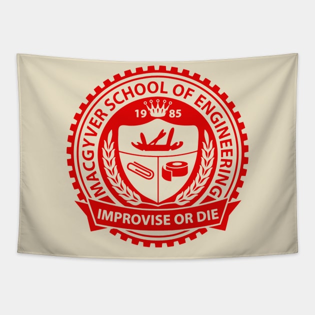 MacGyver School Of engineering Tapestry by Kerambawesi