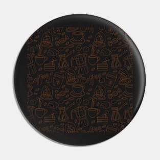 Coffee Pattern Pin
