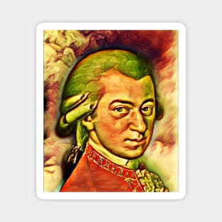 Wolfgang Amadeus Mozart Snow Portrait | Wolfgang Amadeus Mozart Artwork 14 Magnet