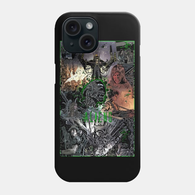 Aliens (Paintchips) Poster Phone Case by paintchips