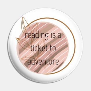 reading is a ticket to adventure boho style Pin