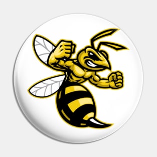 Angry hornet wasp Pin