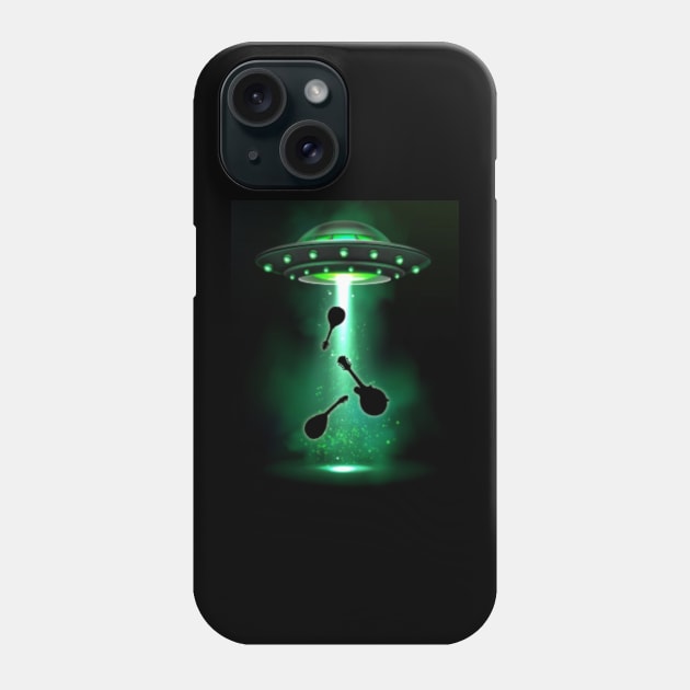 Mandolin Alien Abduction Phone Case by Frankenbuddha