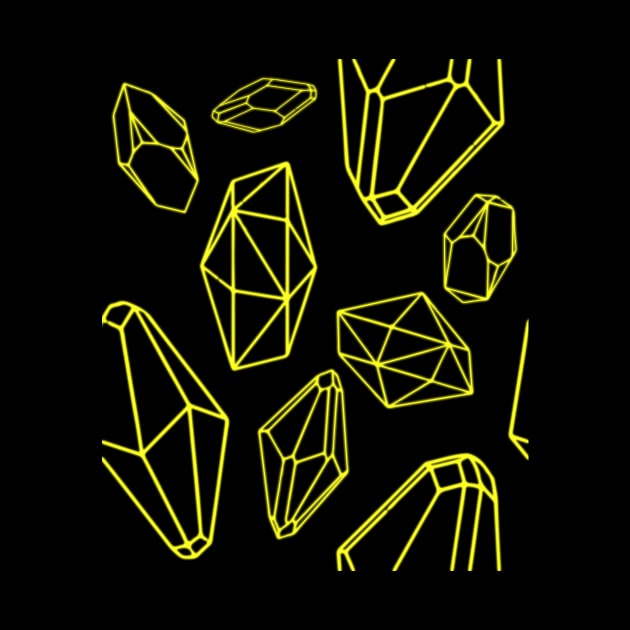 Crystal Gemstone Pattern - Yellow by DangerslyHappy