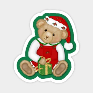 Teddy Bear Boy Beary Merry Christmas Magnet