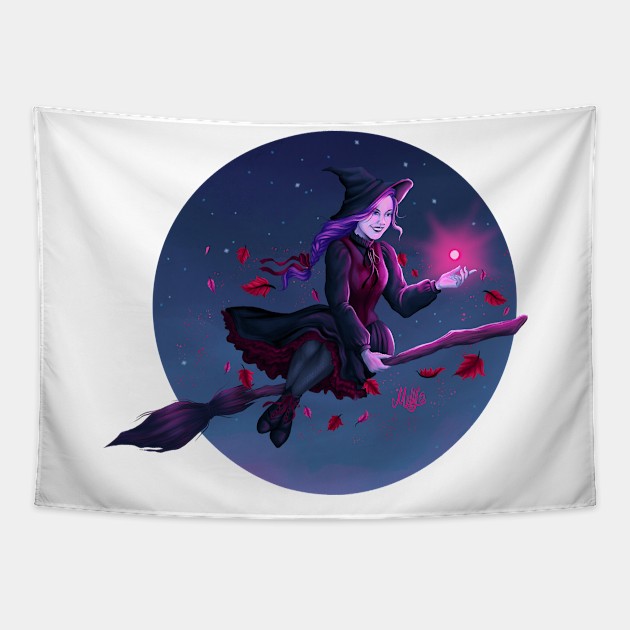 Purple Witch in the Nightsky Tapestry by Molly11