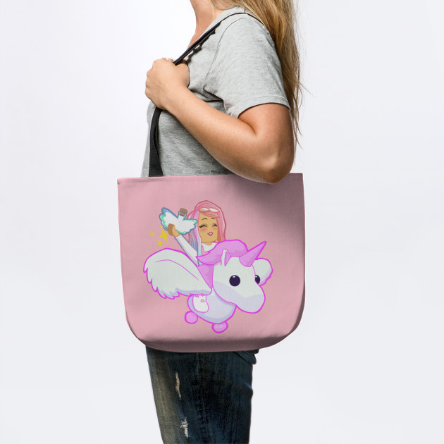 Pink Flying Unicorn Roblox Tote Teepublic - pink bag roblox