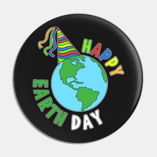 Earth day Happy Birthday Planet celebration Pin