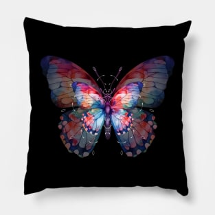 Enchanting Butterfly Watercolor Art Print Pillow