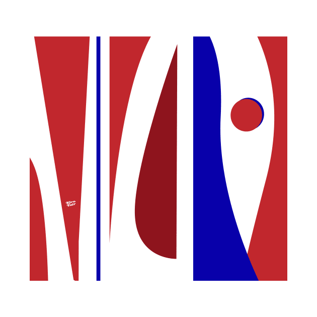 Dancing - Red and Blue #minimal #art #design #kirovair #buyart #decor #home by Kirovair