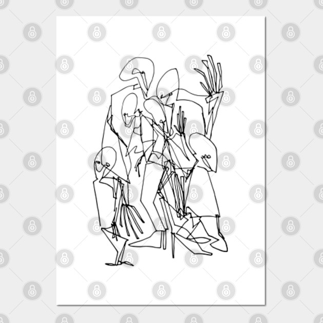 Abstract Bodies Drawing Improvisation 4 Drawing Artwork