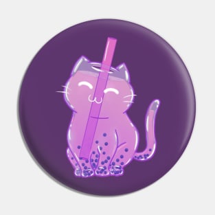 Oolong Honey Milk Boba KitTea Pin