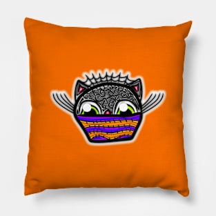 Day of The Dead Inspired Cat Cupcake Pillow