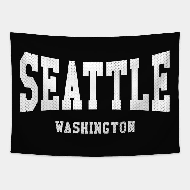 Seattle, Washington - WA Arched Type Tapestry by thepatriotshop