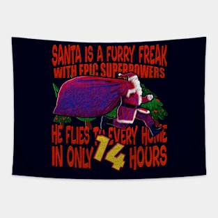 santa might have epic superpower. Tapestry