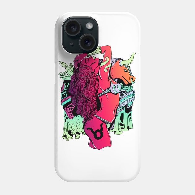 Blue Red Blend Taurus Beauty Phone Case by kenallouis