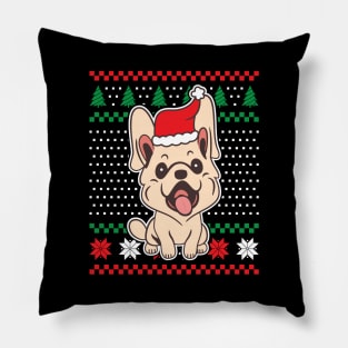 Ugly Christmas Sweaters Cute Puppy Pillow